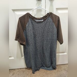 PacSun Brown and Gray Raglan Tee
